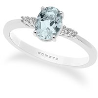 Anello Comete Donna Fantasia Di Acquamarina in Oro bianco Acquamarina 0.70 Ct ANQ295 - ANQ295